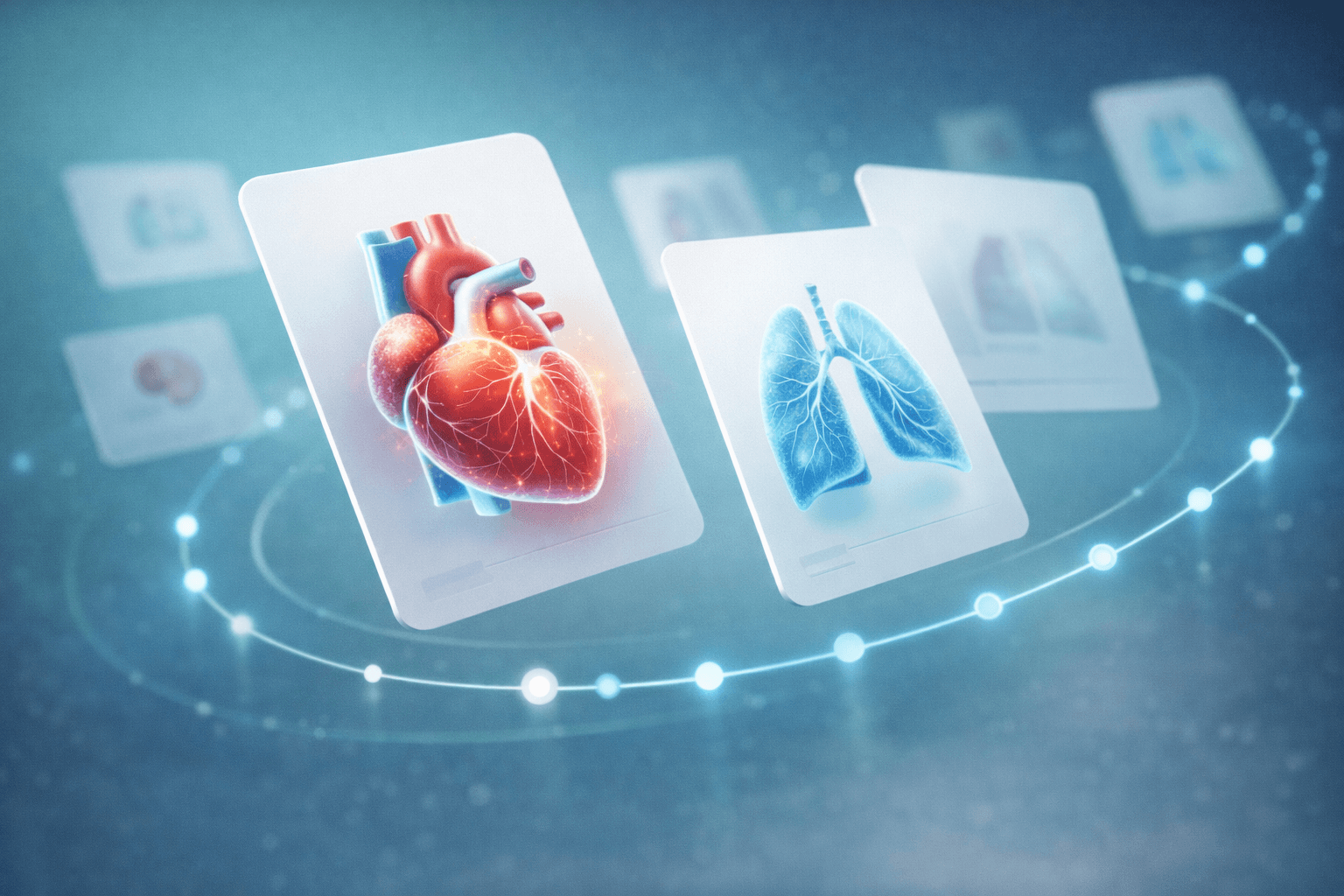 Cartões de estudo com apoio visual clínico